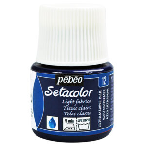 012 - Blu oltremare - 45 ML Setacolor Tessuti Chiari Pebeo