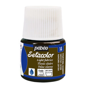 014 - Bruno velluto - 45 ML Setacolor Tessuti Chiari Pebeo