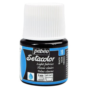 019 - Nero - 45 ML Setacolor Tessuti Chiari Pebeo