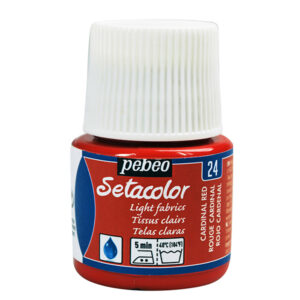 024 - Rosso cardinale - 45 ML Setacolor Tessuti Chiari Pebeo