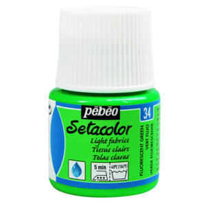 034 - Verde fluorescente - 45 ML Setacolor Tessuti Chiari Pebeo