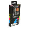 892 - Set 5 Punte 4 mm Metallique: Oro, Rame, Argento, Nero, Bianco 4Artist Marker Pebeo