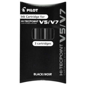 Inchiostro Nero 3 Cartucce Hi-Tecpoint V5/V7 Pilot