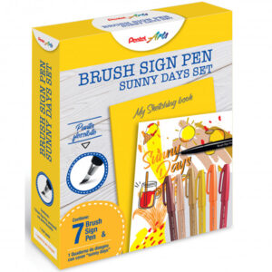 Set 7 Brush Sign Pen "Sunny Days" + Sketching Book