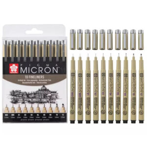 Pigma Micron Blister 10 Fineliners colore Nero