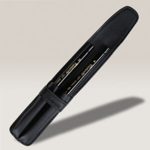 Astuccio tascabile in ecopelle con 2 pennelli Serie 1327