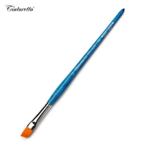 Pennello Serie 912 piatto angolare, sintetico ambra, manico corto N. 14 Tintoretto