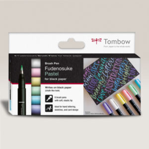 Marker Brush Pens 6 Penn Fudenosuke Pastel Tombow