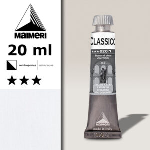 020 - Bianco di zinco 20 ML Colori Olio Classico Maimeri