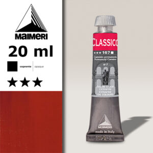 167 - Carminio permanente 20 ML Colori Olio Classico Maimeri