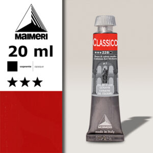 228 - Rosso di cadmio medio 20 ML Colori Olio Classico Maimeri