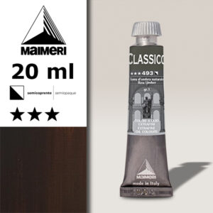 493 - Terra d'ombra naturale 20 ML Colori Olio Classico Maimeri