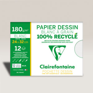 Pochet DESSIN Recyclé Fogli 12 gr 180 cm 24 x 32 Clairefontaine