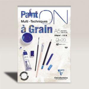 Blocco Multitecnico Paint On à Grain A5 Ruvido Fine Fogli 20 gr 250 Clairefontaine