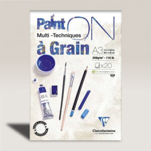 Blocco Multitecnico Paint On à Grain A3 Ruvido Fine Fogli 20 gr 250 Clairefontaine