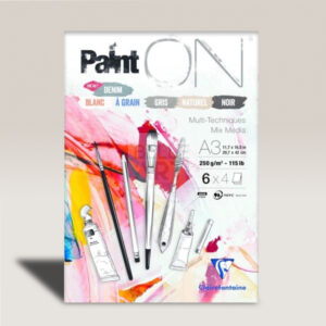 Blocco Multitecnico Paint On Mix 6 Colori Assortiti Fogli 24 gr 250 A3 Clairefontaine