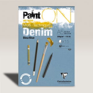 Blocco Multitecnico Paint On Denim Blu A5 Fogli 20 gr 250 Clairefontaine