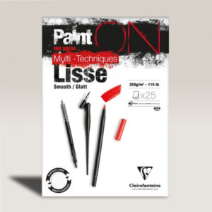 Blocco Multitecnico Paint On Lisse Bianco A5 Fogli 25 gr 250 Clairefontaine