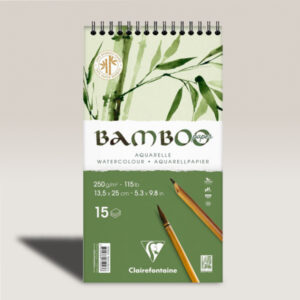 Blocco Multitecnico Paint On Bamboo Fogli 15 gr 250 cm 13,5 x 25 Clairefontaine