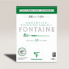 Blocco Acquerello Fontaine Cotone Collato 2 Lati Fogli 12 gr 300 Grana Torchon A3 Clairefontaine
