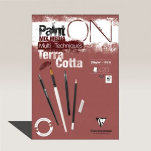 Blocco Multitecnico Paint On Terracotta Fogli 20 gr 250 A5 Clairefontaine