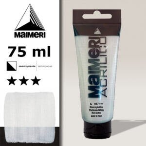017 - Bianco platino 75 ML Acrilico Maimeri