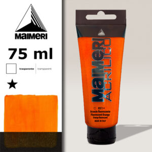 051 - Arancio Fluorescente 75 ML Acrilico Maimeri