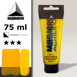 079 - Giallo di Cadmio Free Scuro 75 ML Acrilico Maimeri