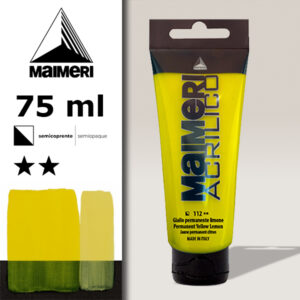 112 - Giallo permanente limone 75 ML Acrilico Maimeri