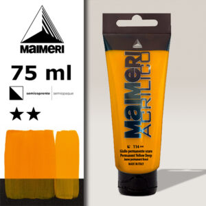 114 - Giallo permanente scuro 75 ML Acrilico Maimeri
