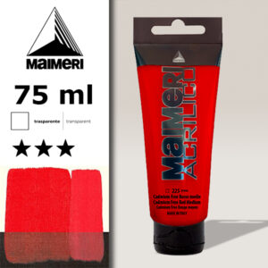 225 - Rosso di Cadmio Free Medio 75 MlL Acrilico Maimeri