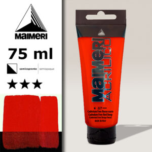 227 - Rosso di Cadmio Free Scuro 75 MlL Acrilico Maimeri