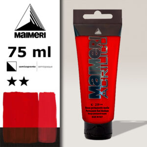 259 - Rosso permanente medio 75 ML Acrilico Maimeri