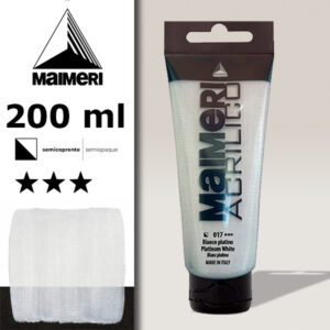 017 - Bianco Platino 200 ML Acrilico Maimeri