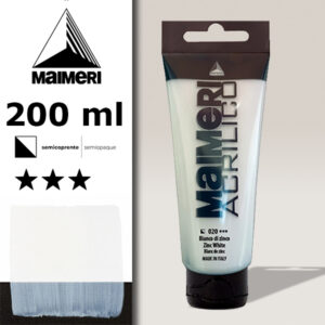 020 - Bianco Di Zinco 200 ML Acrilico Maimeri
