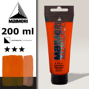052 - Arancio Brillante 200 ML Acrilico Maimeri
