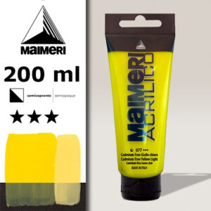 077 - Giallo di Cadmio Free Chiaro 200 ML Acrilico Maimeri