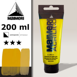 078 - Giallo di Cadmio Free Medio 200 ML Acrilico Maimeri