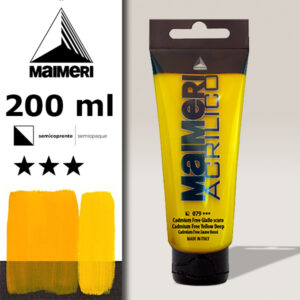 079 - Giallo di Cadmio Free Scuro 200 ML Acrilico Maimeri