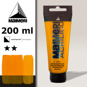 114 - Giallo Permanente Scuro 200 ML Acrilico Maimeri