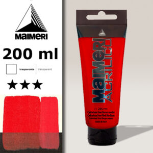 225 - Rosso di Cadmio Free Medio 200 ML Acrilico Maimeri