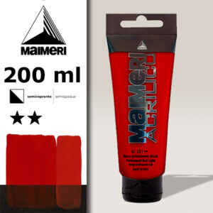 251 - Rosso Permanente  Chiaro 200 ML Acrilico Maimeri
