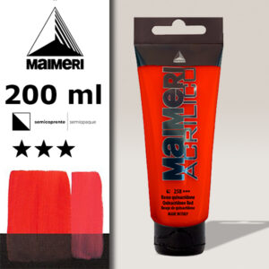 258 - Rosso Quinacridone 200 ML Acrilico Maimeri