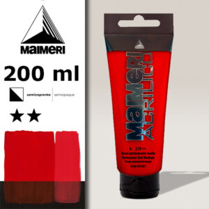 259 - Rosso Permanente  Medio 200 ML Acrilico Maimeri
