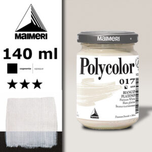 017 - Bianco Platino 140 ML Acrilico Polycolor Maimeri