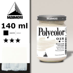 018 - Bianco di Titanio 140 ML Acrilico Polycolor Maimeri