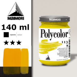 113 - Giallo Permanente Medio 140 ML Acrilico Polycolor Maimeri