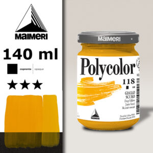 118 - Giallo Scuro 140 ML Acrilico Polycolor Maimeri