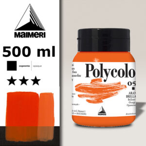 052 - Arancio Brillante 500 ML Acrilico Polycolor Maimeri