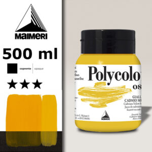 083 - Giallo di Cadmio medio 500 ML Acrilico Polycolor Maimeri